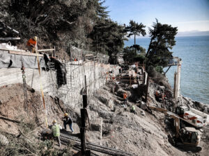 Rise Drilling - San Rafael, CA. Foundation Drilling, retaining walls, CIDH, shoring, slide repairs, concrete pumping.