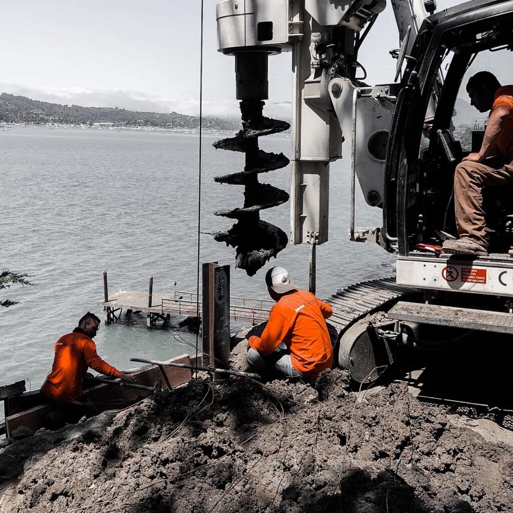 Jamba Drilling - Tiburon, CA. Foundation Drilling, retaining walls, CIDH, shoring, slide repairs, concrete pumping.